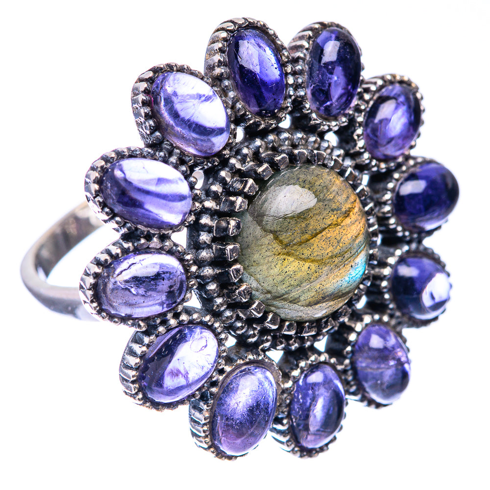 Large Labradorite, Tanzanite Ring Size 8.5 (925 Sterling Silver) R141171