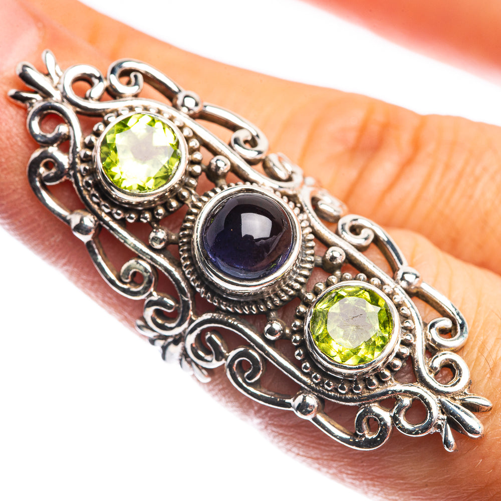 Large Tanzanite, Peridot Ring Size 5.5 (925 Sterling Silver) R144214