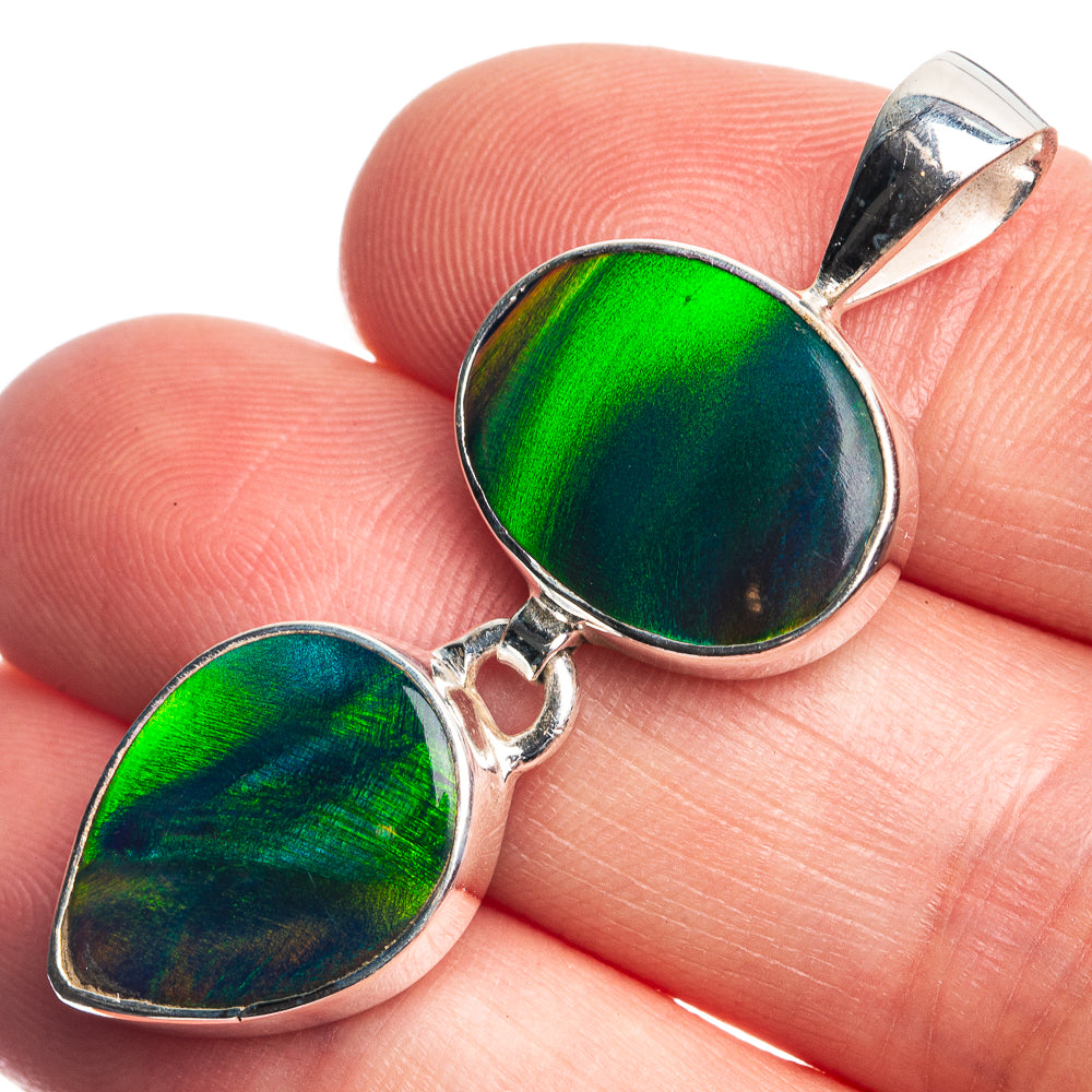 Aura Opal Pendant 1 3/4" (925 Sterling Silver) P39107