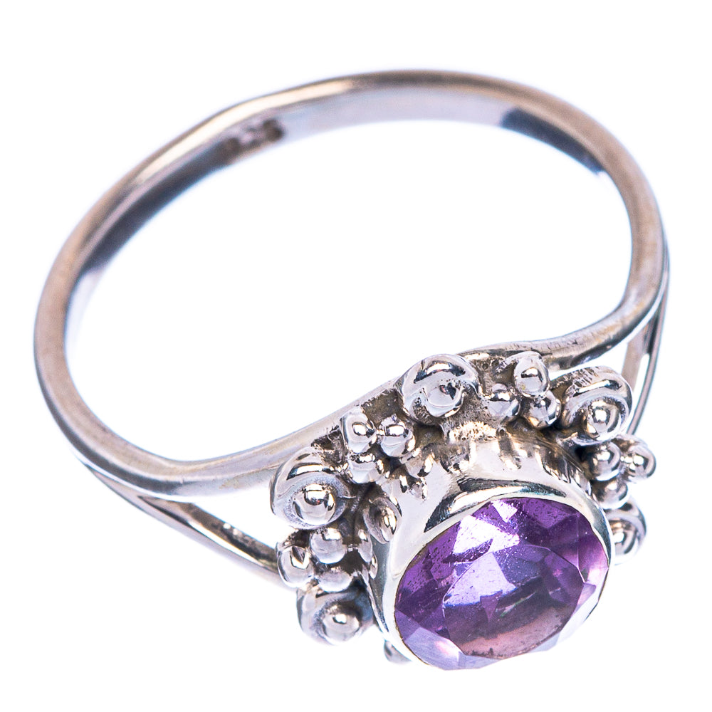 Faceted Amethyst Dainty Ring Size 4.75 (925 Sterling Silver) R1170