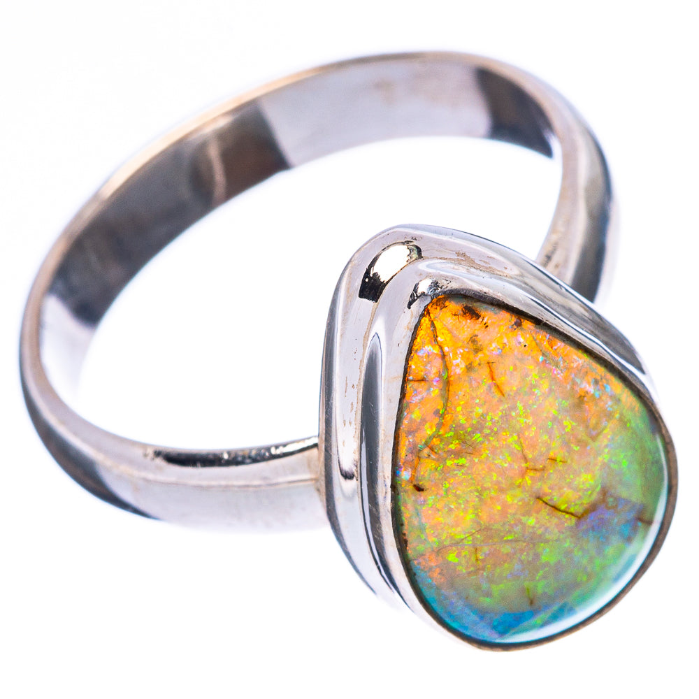 Rare Sterling Opal Ring Size 8 (925 Sterling Silver) R4376