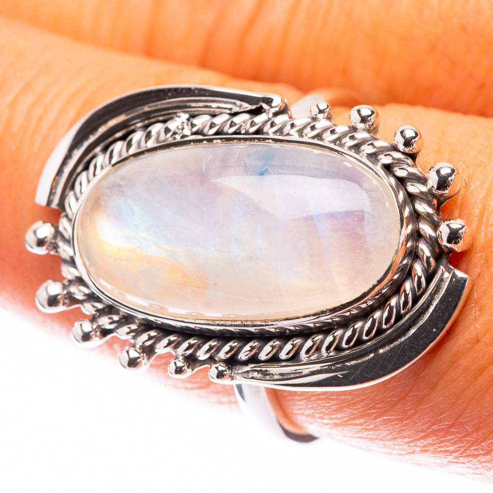 Premium Rainbow Moonstone Ring Size 8.25 (925 Sterling Silver) R141869