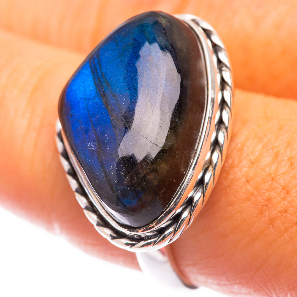 Labradorite Ring Size 8.5 (925 Sterling Silver) R140906