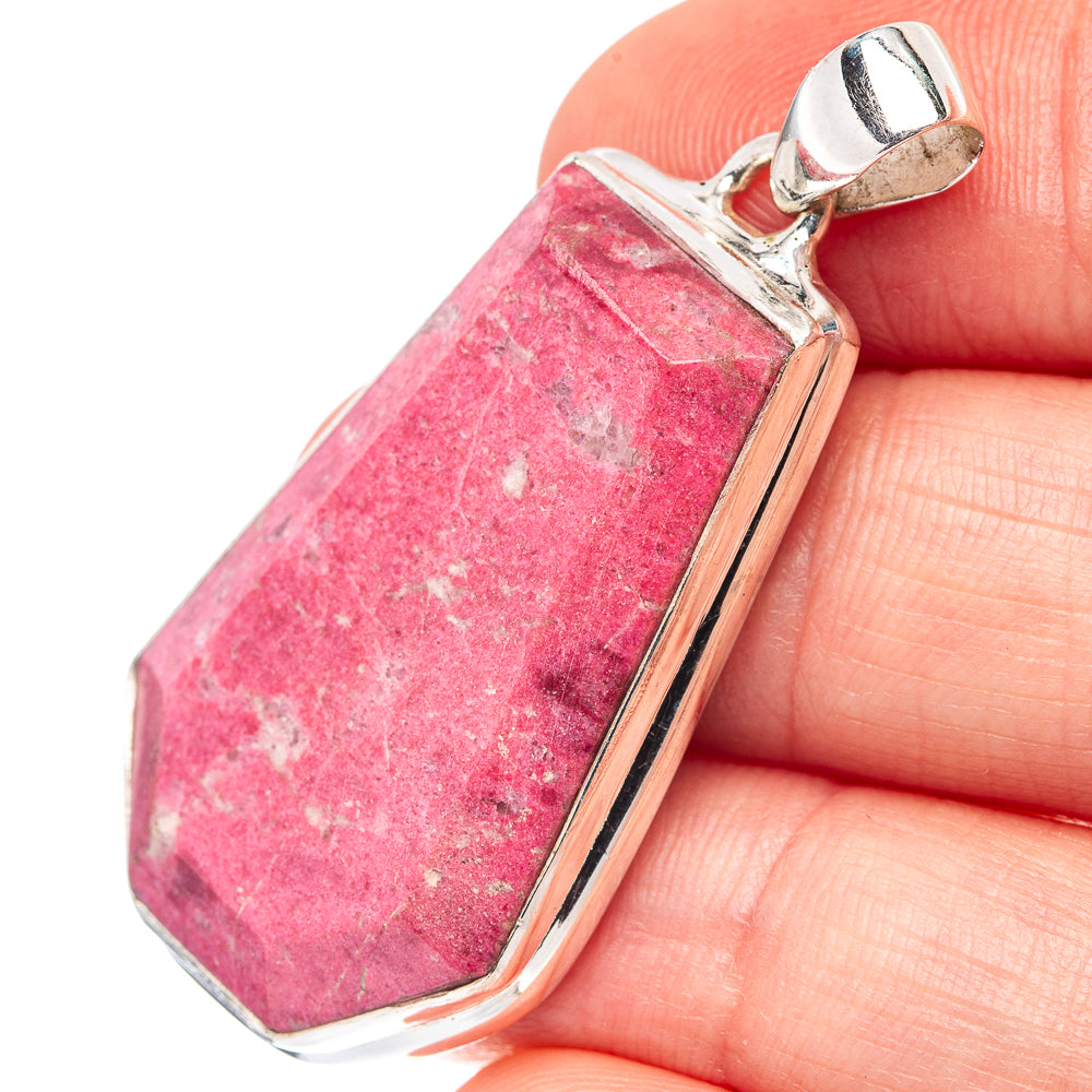 Thulite Pendant 1 3/4" (.925 Sterling Silver)