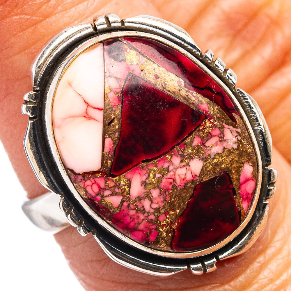 Red Dahlia Mohave Turquoise Ring Size 6.5 (.925 Sterling Silver)