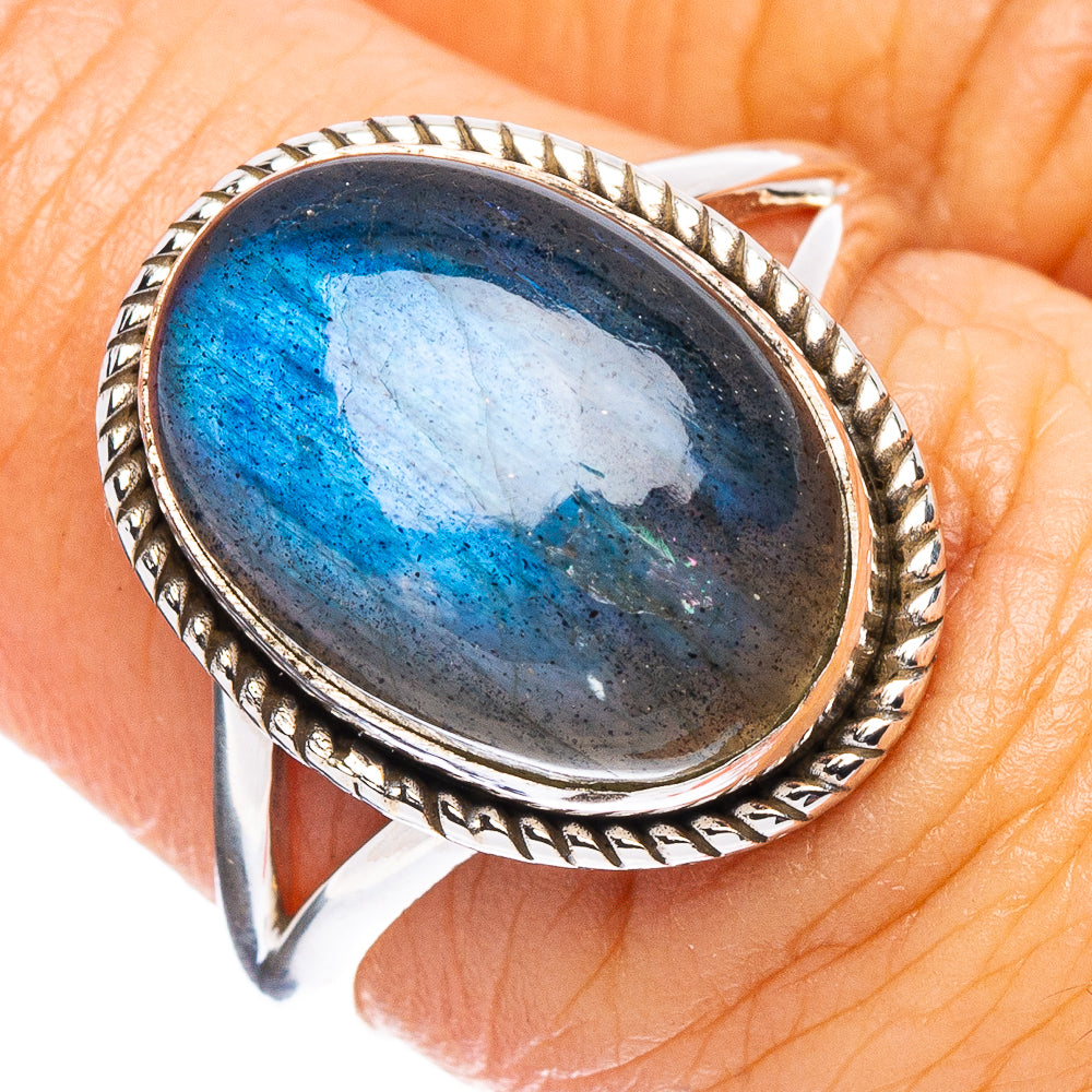 Labradorite Ring Size 7 (925 Sterling Silver) R7985