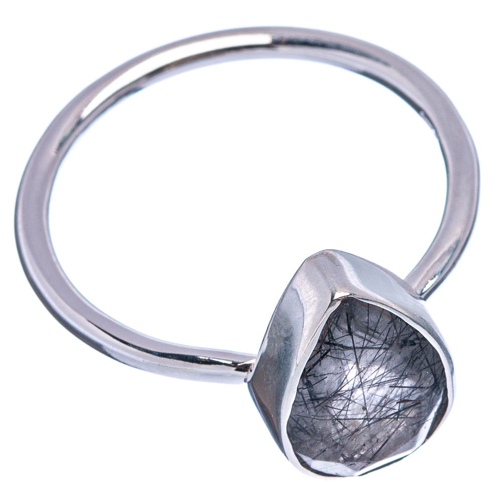 Tourmalinated Quartz Ring Size 7.75 (.925 Sterling Silver)
