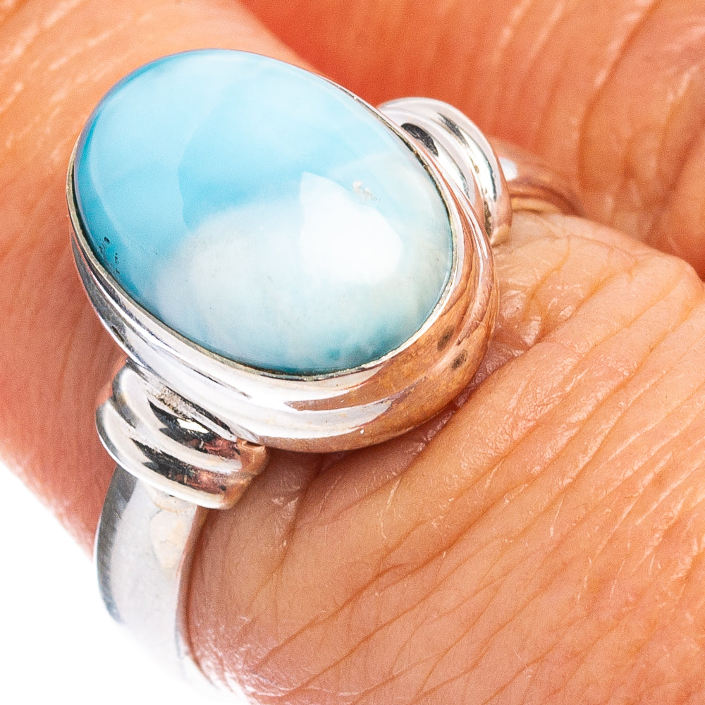 Rare Larimar Ring Size 7 (.925 Sterling Silver)