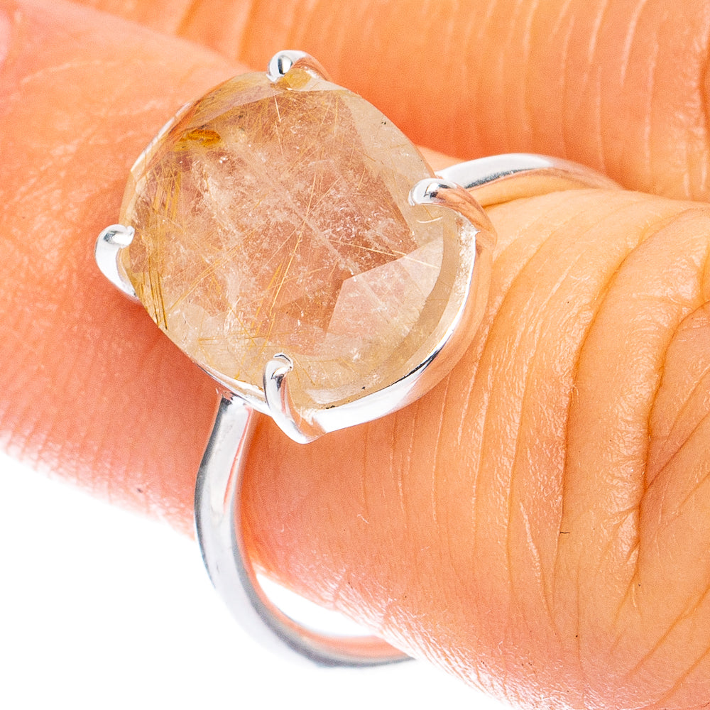 Rutilated Quartz Ring Size 5.75 (925 Sterling Silver) R8503