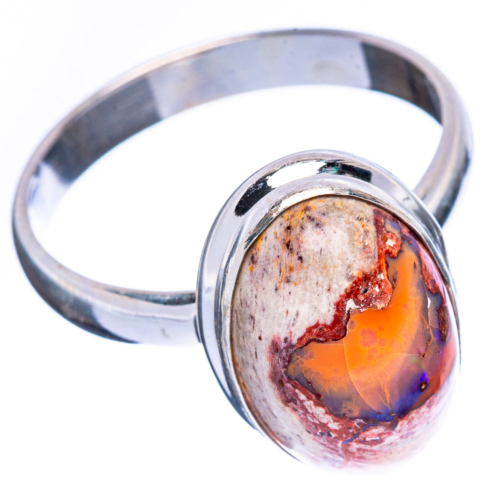 Mexican Fire Opal Ring Size 10.75 (925 Sterling Silver) R2364