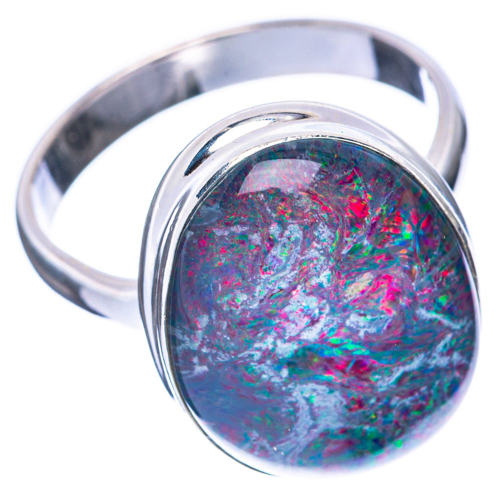 Rare Triplet Opal Ring Size 9 (925 Sterling Silver) R2069