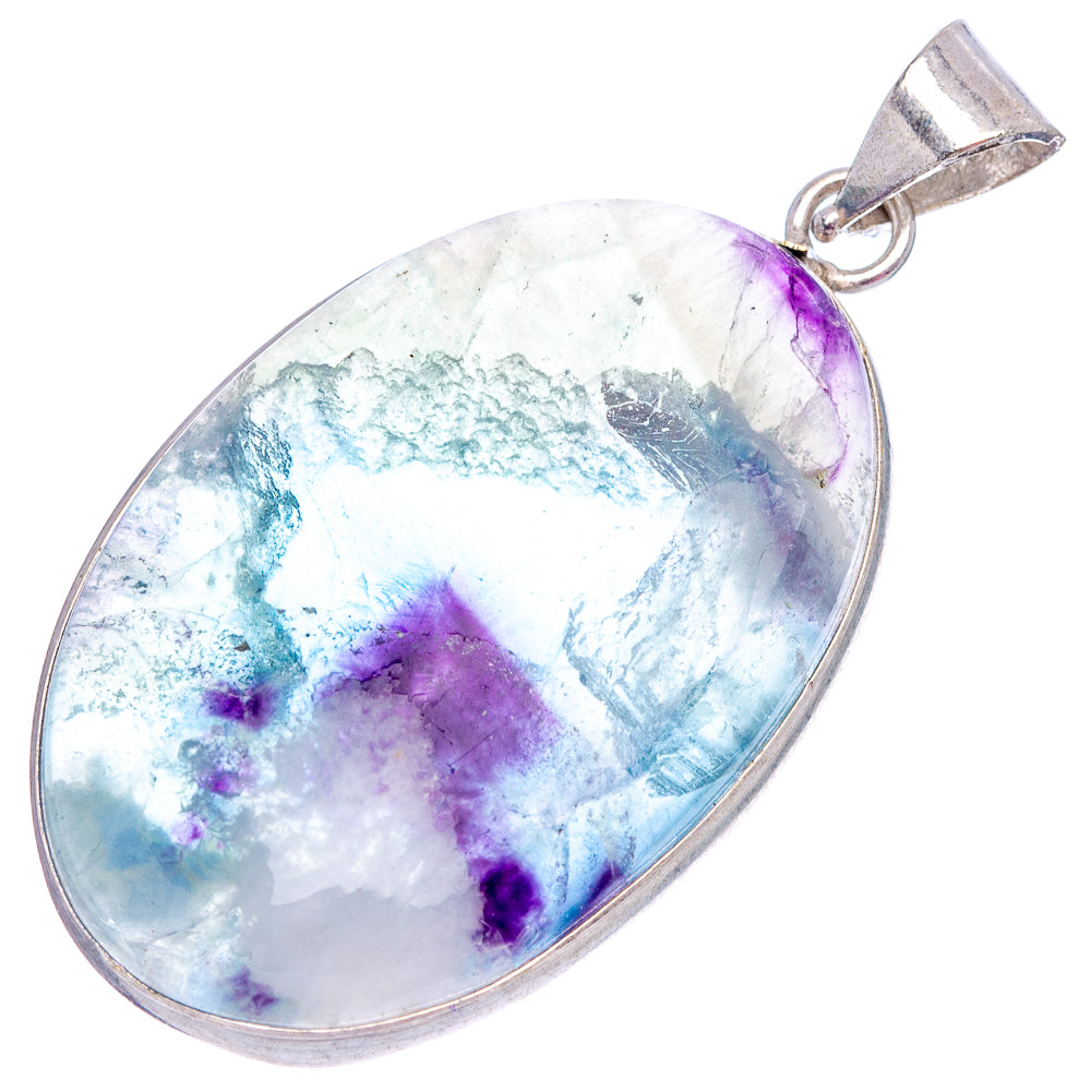 Fluorite Pendant 2" (Silver Plated)