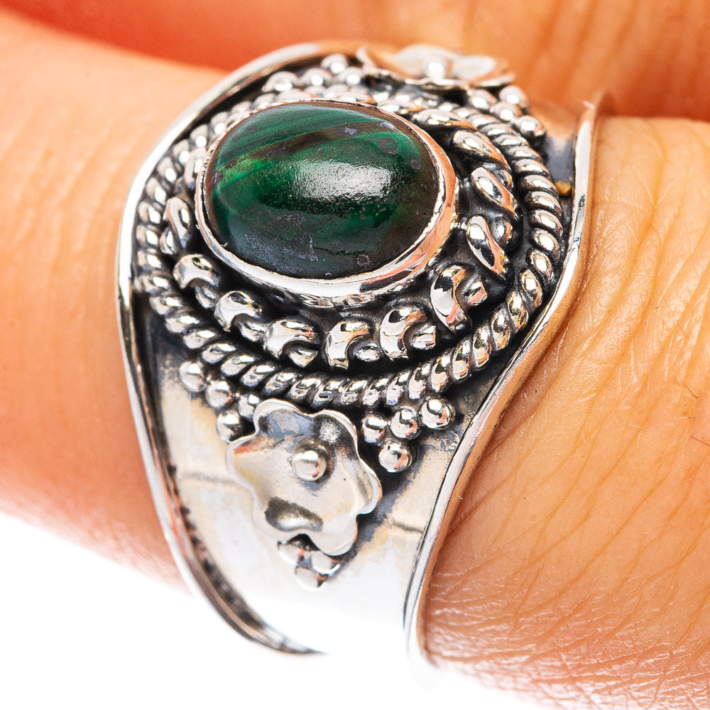 Malachite 925 Sterling Silver Ring Size 7.25 (925 Sterling Silver) R5429