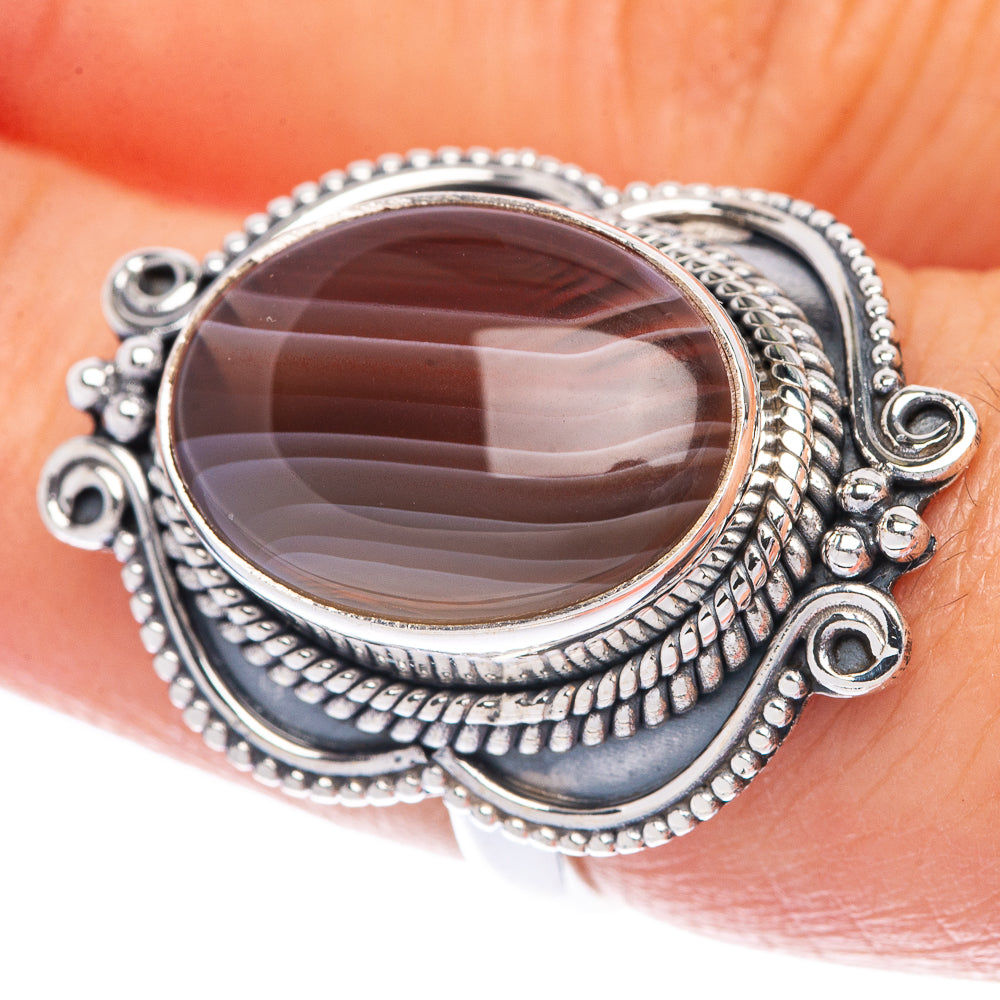 Botswana Agate Ring Size 6.75 (925 Sterling Silver) R144769