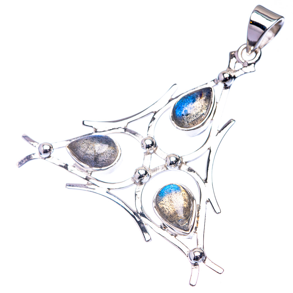 Premium Signature Labradorite Pendant 1 3/4" (925 Sterling Silver) P38749