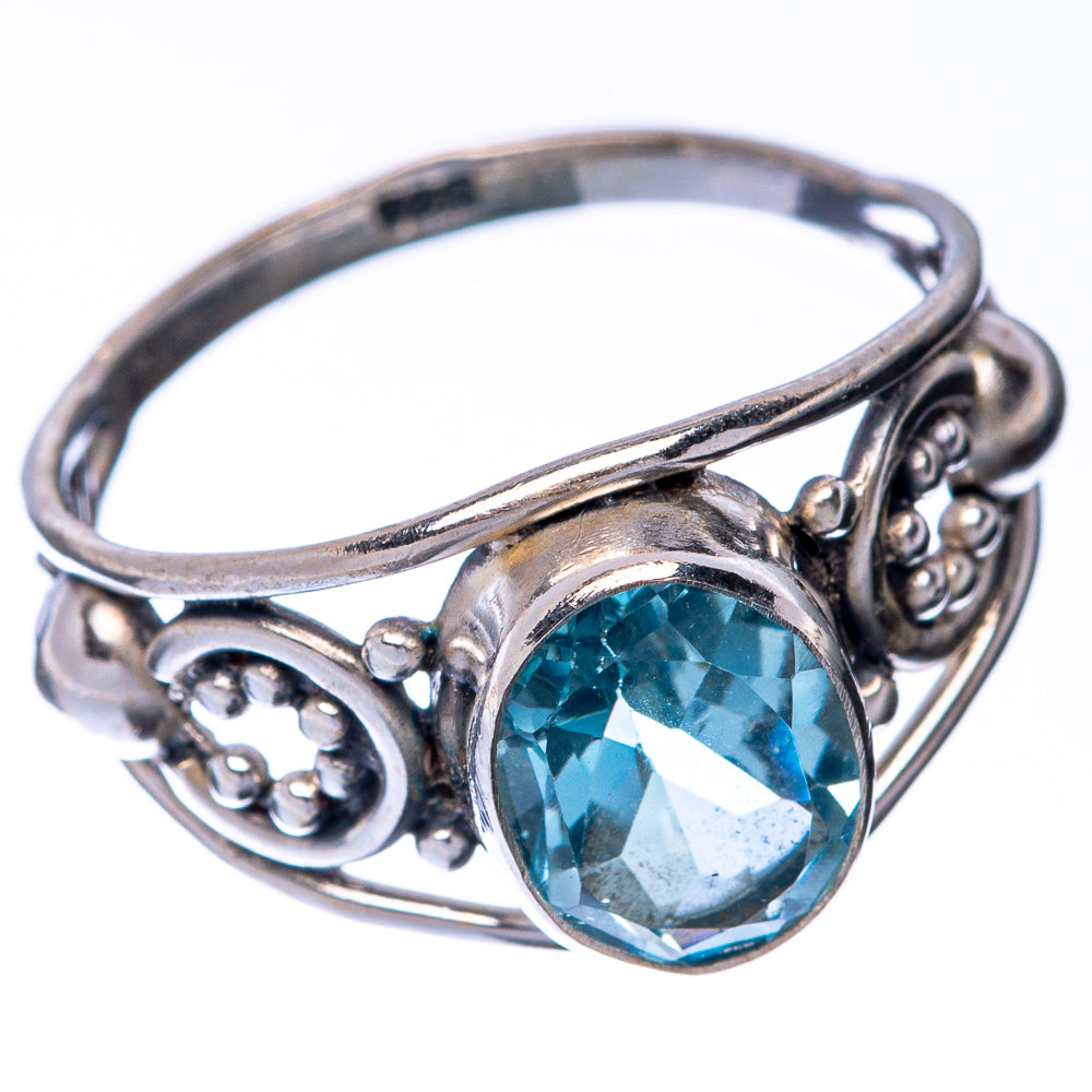 Blue Topaz Dainty Ring Size 6.5 (925 Sterling Silver) R145241