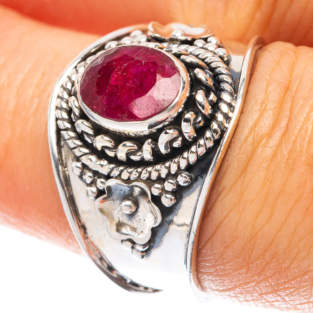 Red Sillimnate 925 Sterling Silver Ring Size 7 (925 Sterling Silver) R5434