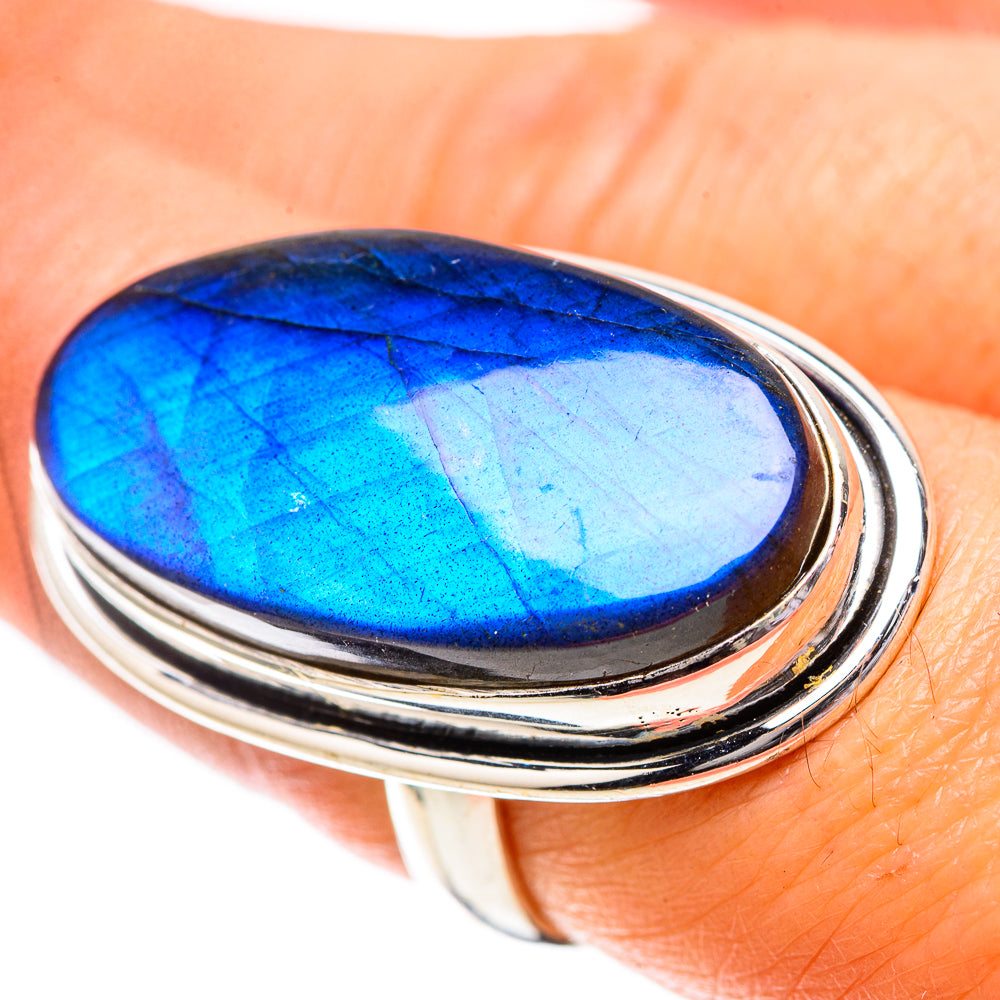 Large Labradorite Ring Size 7.75 (925 Sterling Silver) RING138010