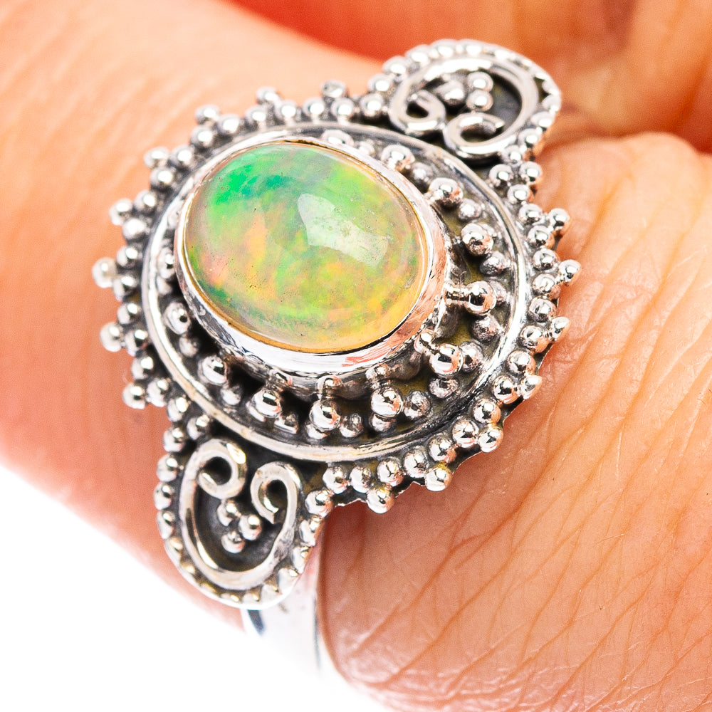 Rare Ethiopian Opal Ring Size 7 (.925 Sterling Silver)