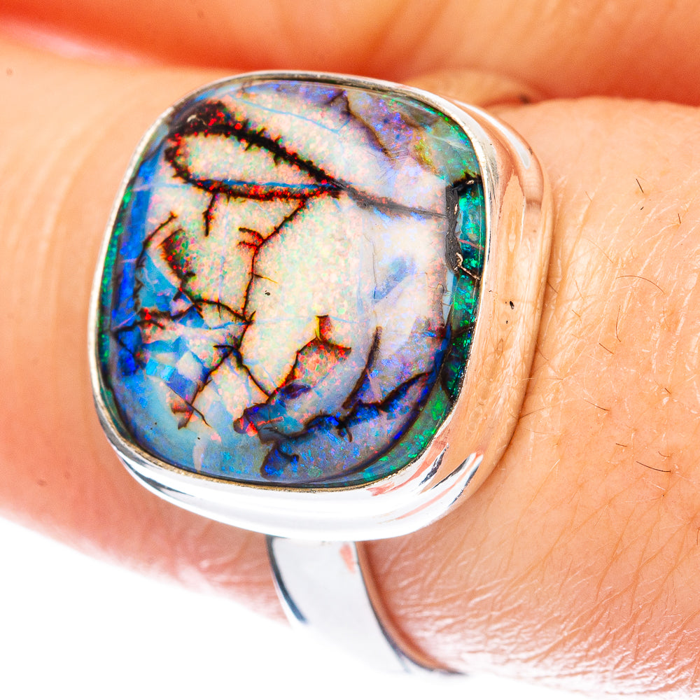 Rare Sterling Opal Ring Size 8.25 (925 Sterling Silver) R2835