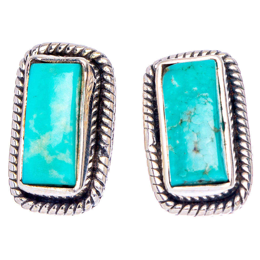 Rare Nevada Turquoise Earrings 5/8" (.925 Sterling Silver)