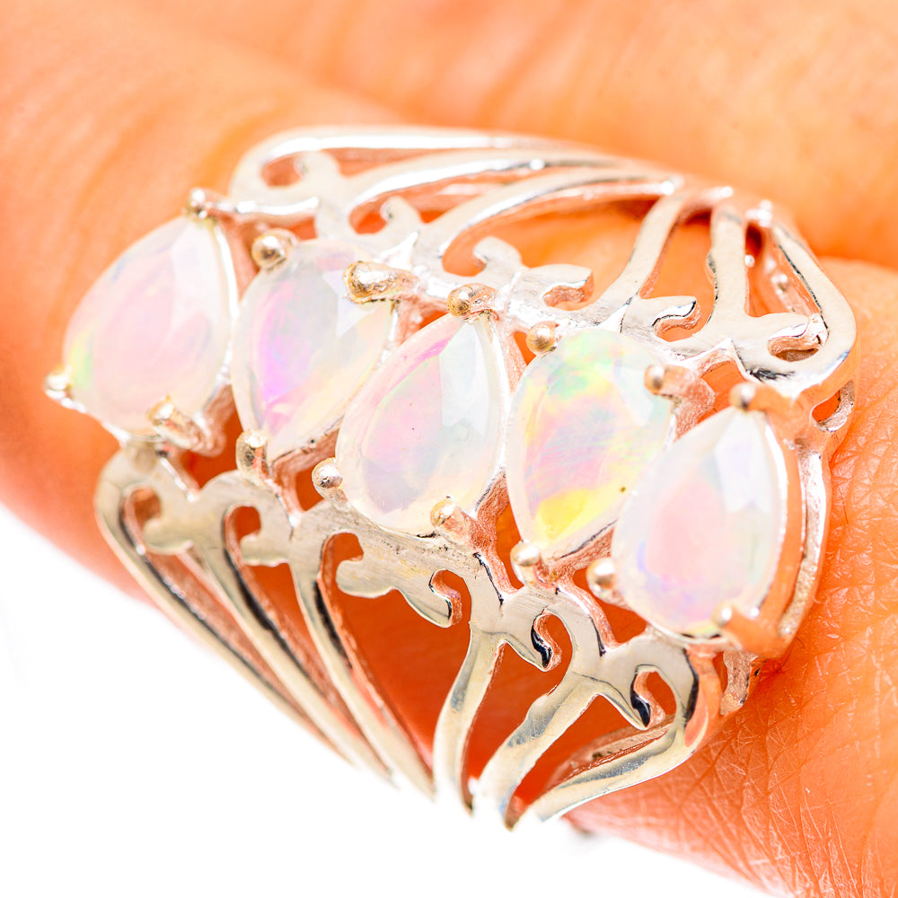 Faceted Ethiopian Opal Ring Size 8.5 (925 Sterling Silver) RING139253