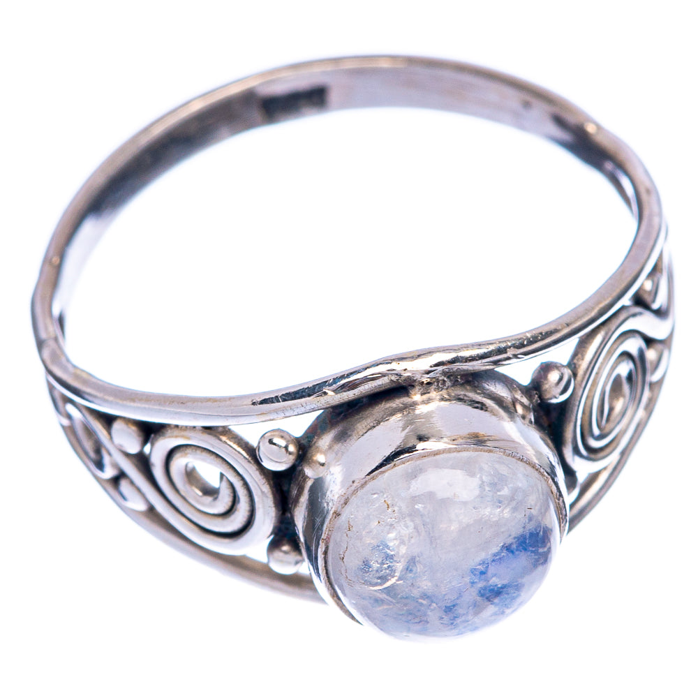 Rainbow Moonstone Dainty Ring Size 6.5 (925 Sterling Silver) R145636