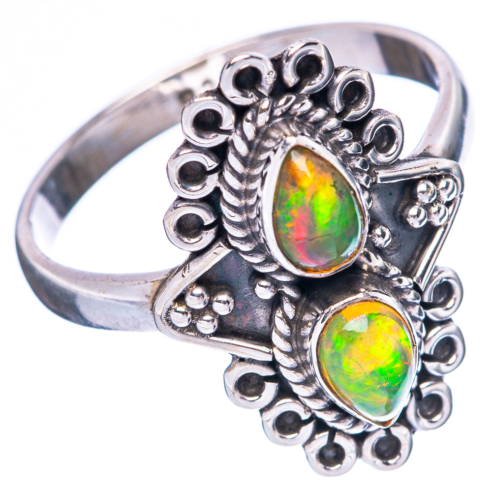 Rare Ethiopian Opal 925 Sterling Silver Ring Size 8.5 (925 Sterling Silver) R3881