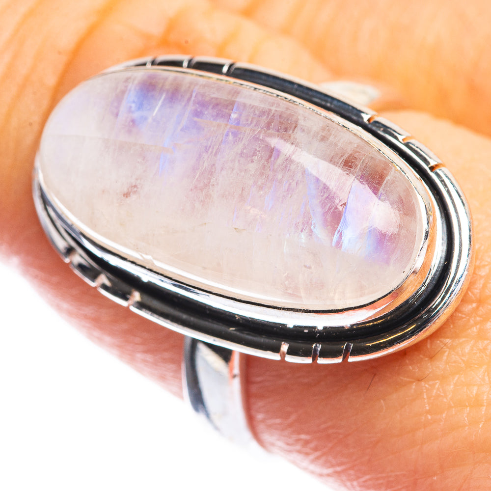 Rainbow Moonstone Ring Size 8 (925 Sterling Silver) RING143383