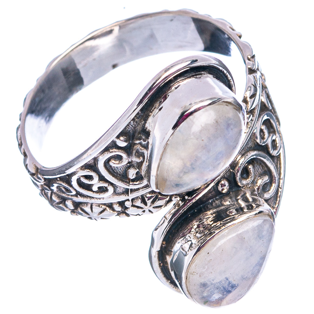 Rainbow Moonstone Ring Size 8.75 (.925 Sterling Silver)