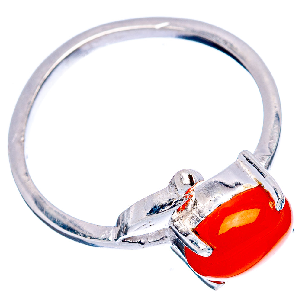 Carnelian Bird Dainty Ring Size 5.75 (.925 Sterling Silver)