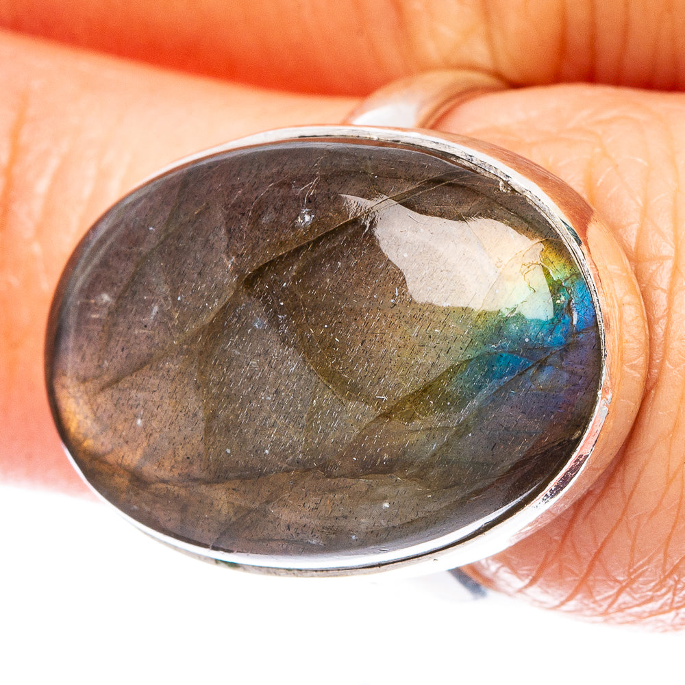 Labradorite Ring Size 7 (925 Sterling Silver) R4666