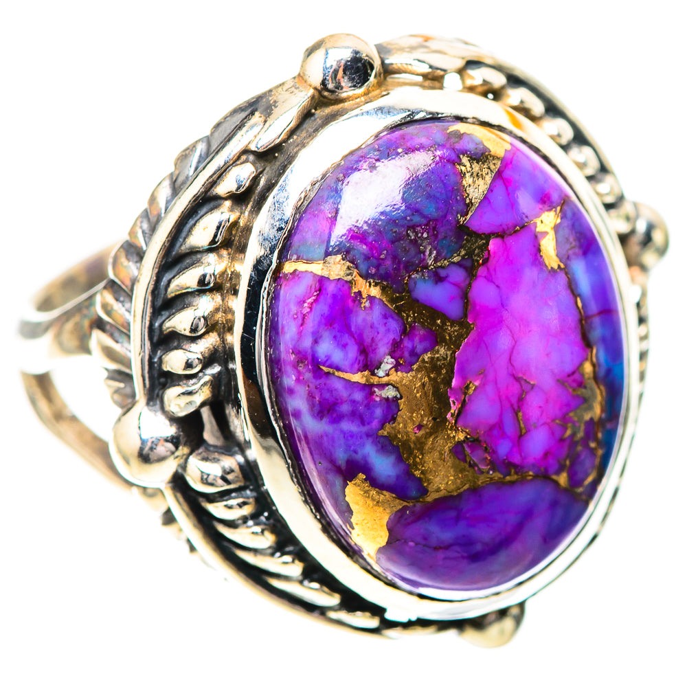 Purple Copper Composite Turquoise Ring Size 6.5 (925 Sterling Silver) RING139801