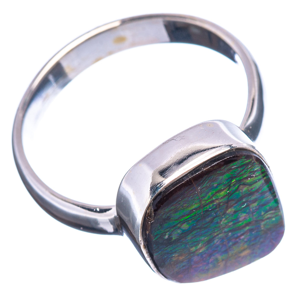Premium Canadian Ammolite Ring Size 9.75 (.925 Sterling Silver)