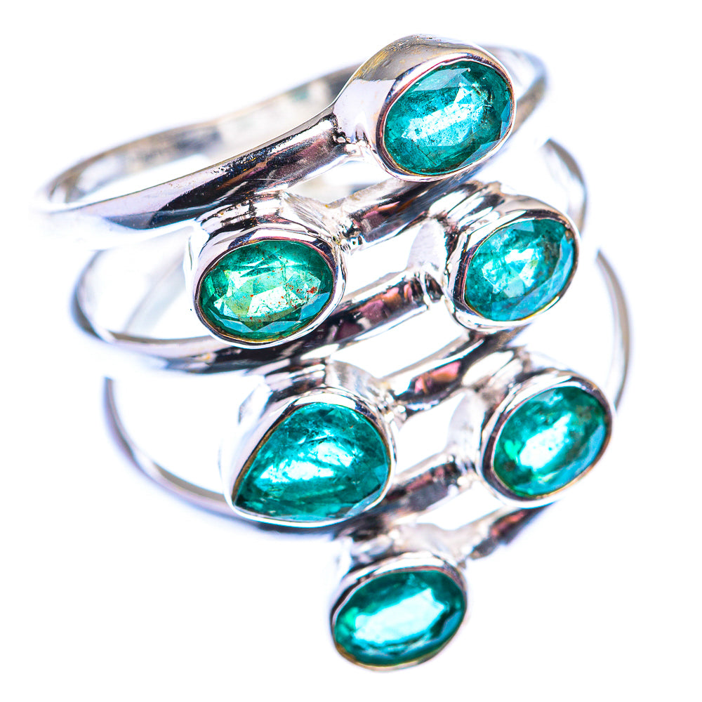 Zambian Emerald Ring Size 9 (925 Sterling Silver) RING140115