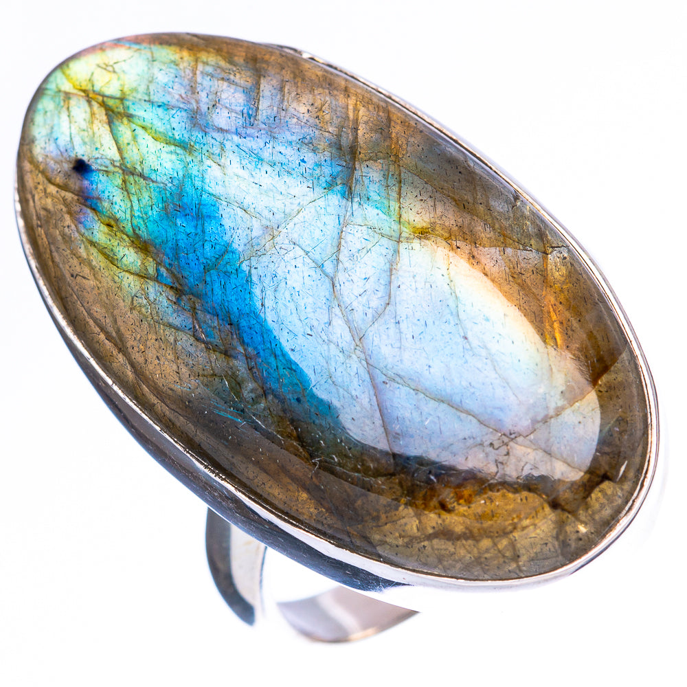 Labradorite Ring Size 9.25 (925 Sterling Silver) R4597