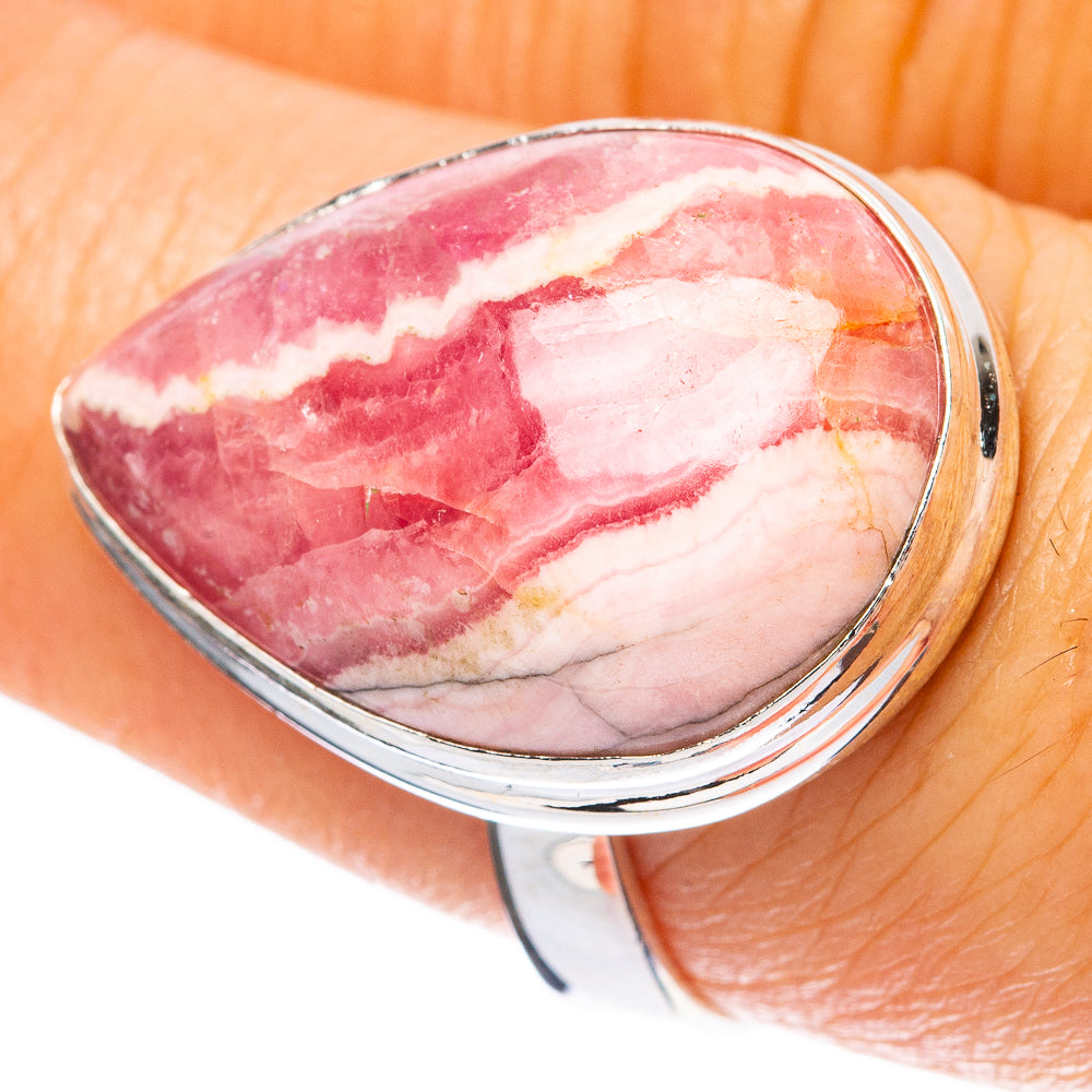 Rhodochrosite Ring Size 7.75 (925 Sterling Silver) R4228