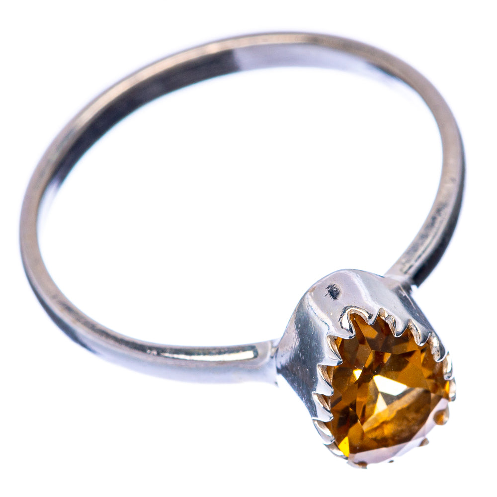 Faceted Citrine Dainty Ring Size 6 (925 Sterling Silver) R145260