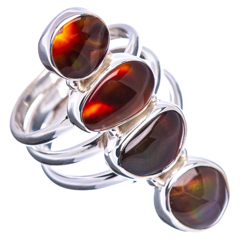 Premium Mexican Fire Opal Ring Size 7.75 (.925 Sterling Silver)
