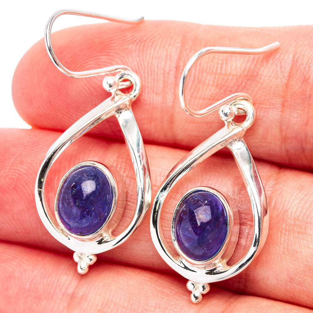 Premium Tanzanite Earrings 1 1/2" (.925 Sterling Silver)