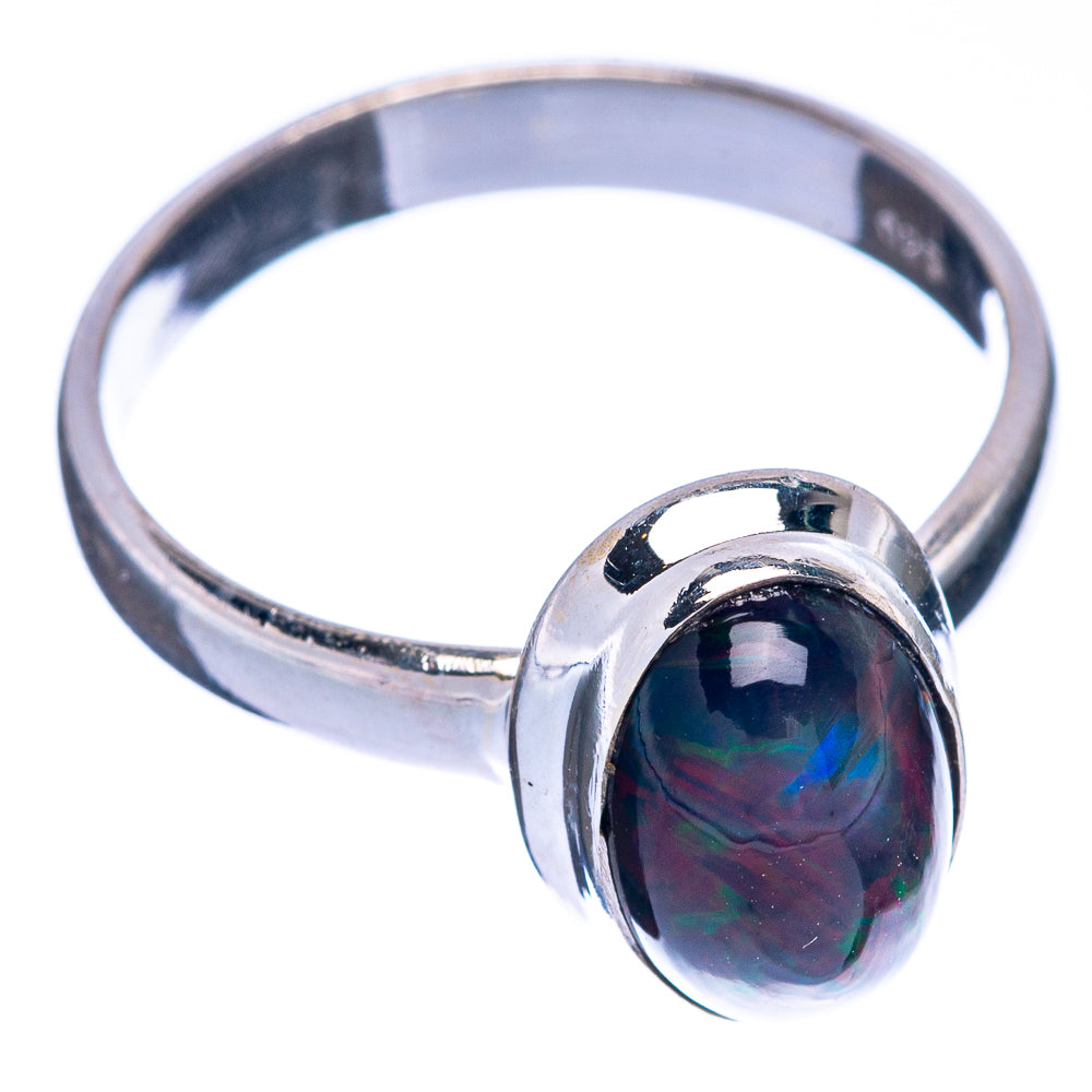 Black Opal Ring Size 9 (925 Sterling Silver) R144555