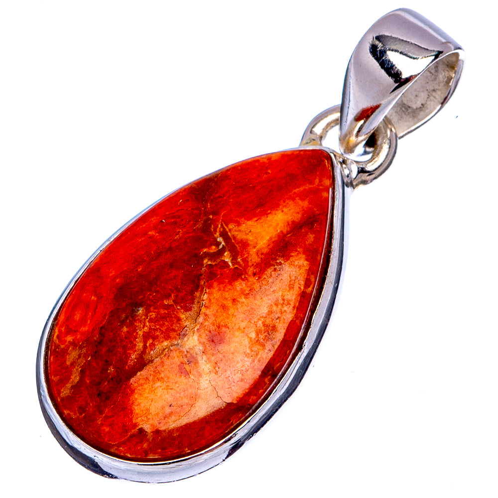 Sponge Coral Pendant 1 1/4" (.925 Sterling Silver)