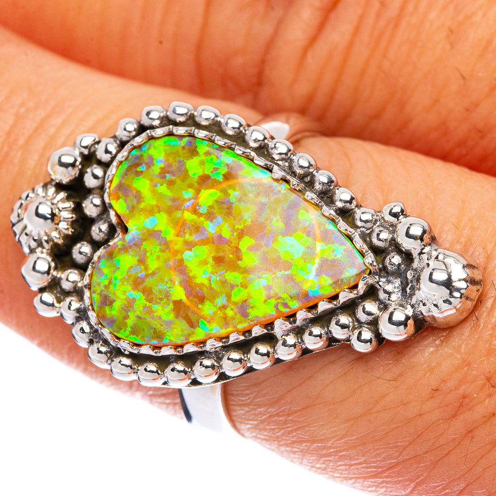 Synthetic Opal Ring Size 7.25 (925 Sterling Silver) R146166