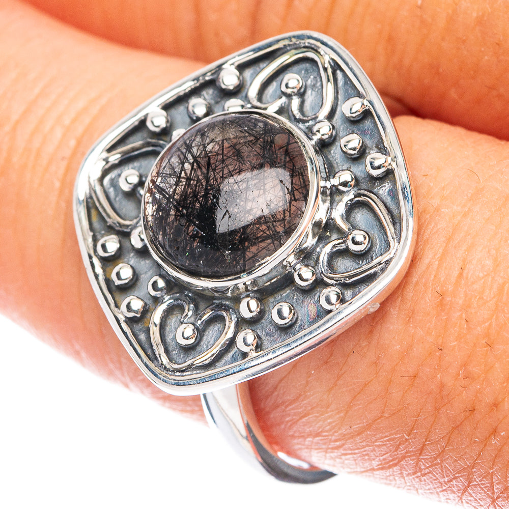 Premium Tourmalinated Quartz Ring Size 8.75 (925 Sterling Silver) RING7744