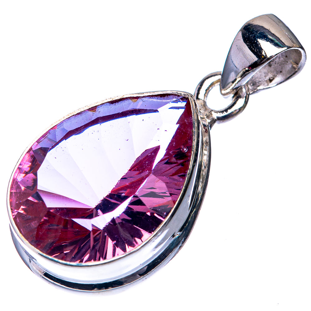 Faceted Color Change Alexandrite (Lab.) Pendant 1 1/8" (925 Sterling Silver) P39268