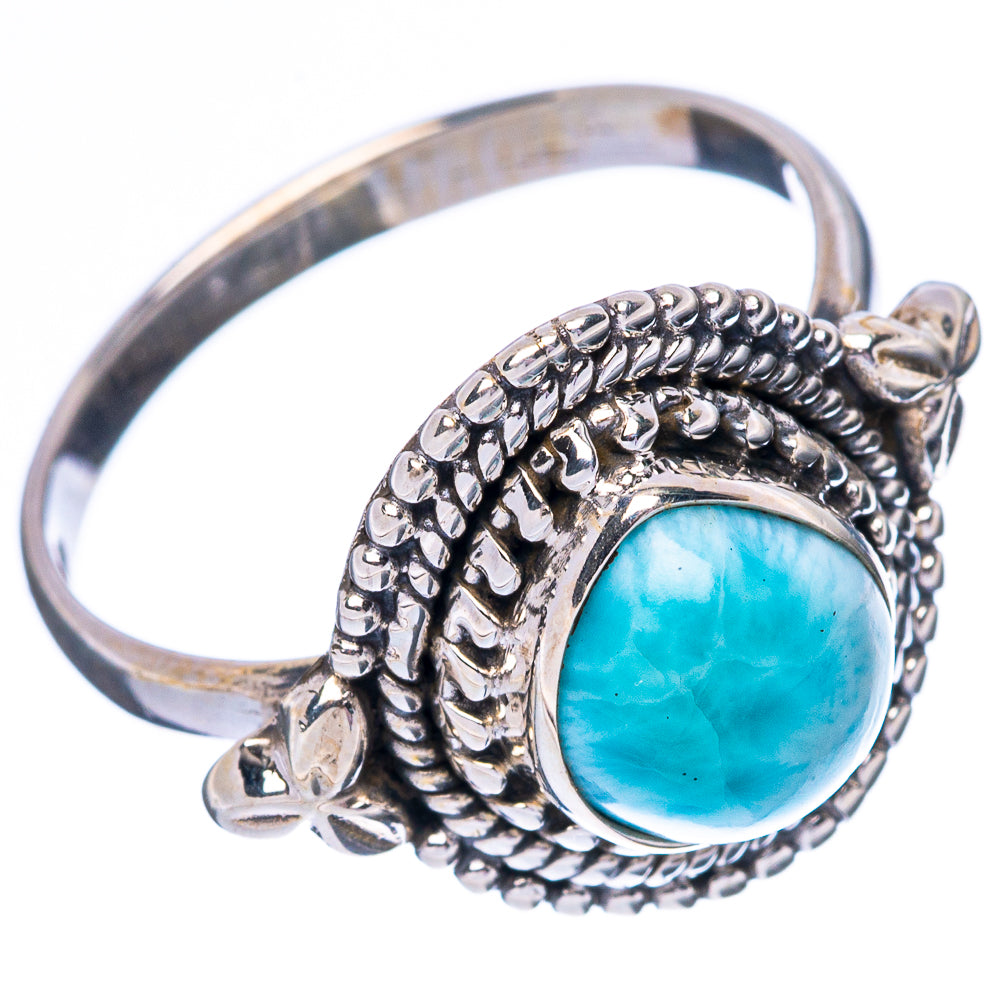 Larimar Ring Size 7.75 (925 Sterling Silver) R4402