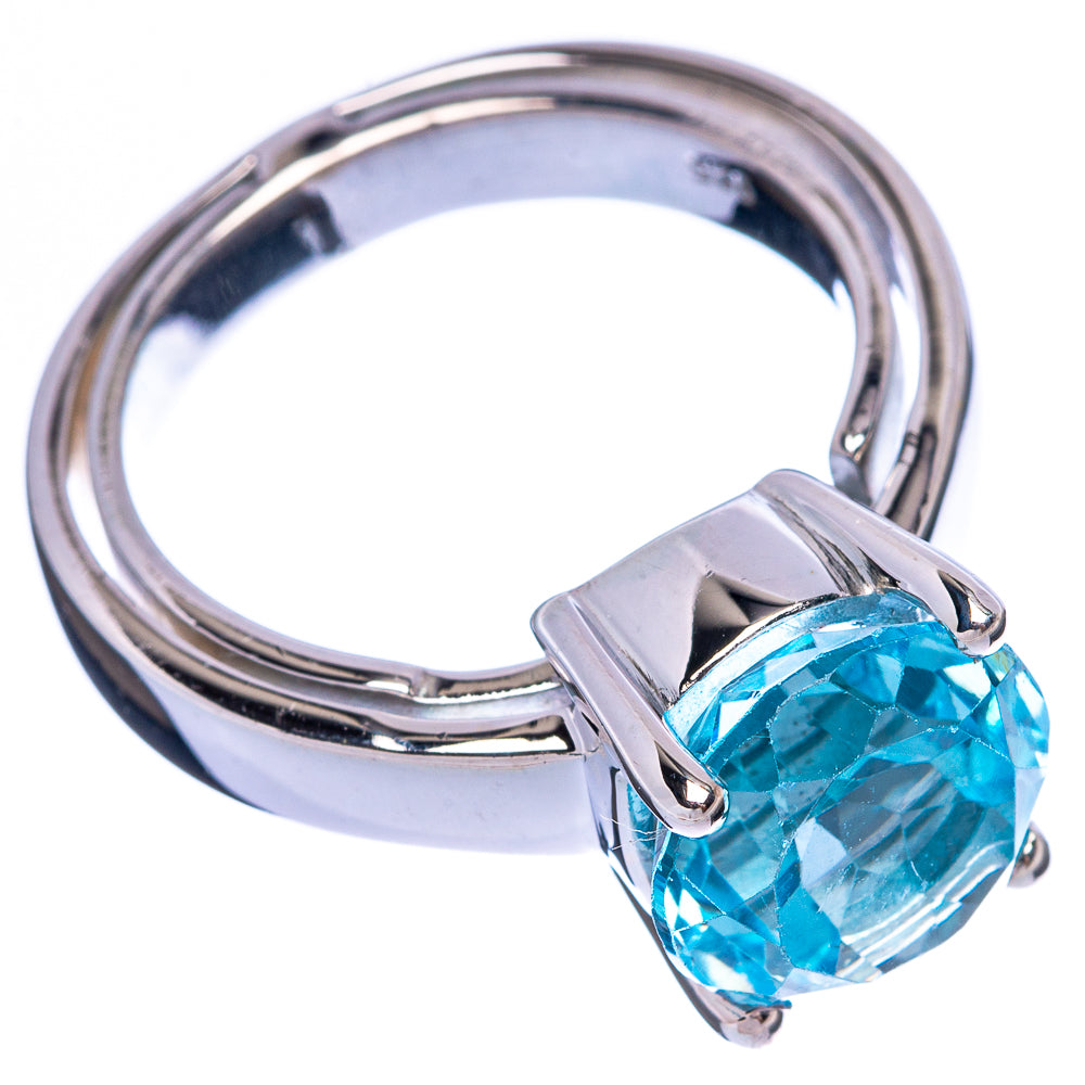 Rare Blue Topaz Ring Size 7.75 (925 Sterling Silver) R145992