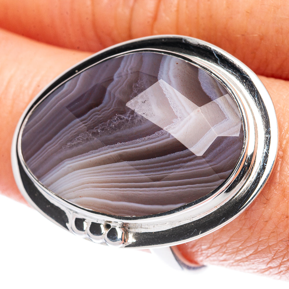 Premium Botswana Agate Ring Size 8.75 (925 Sterling Silver) R2609