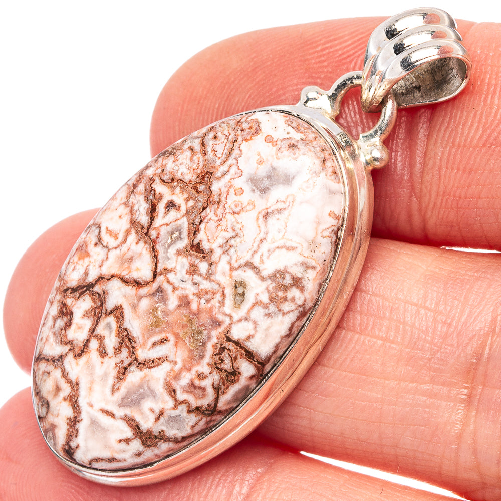 Rosetta Stone Jasper Pendant 1 5/8" (.925 Sterling Silver)