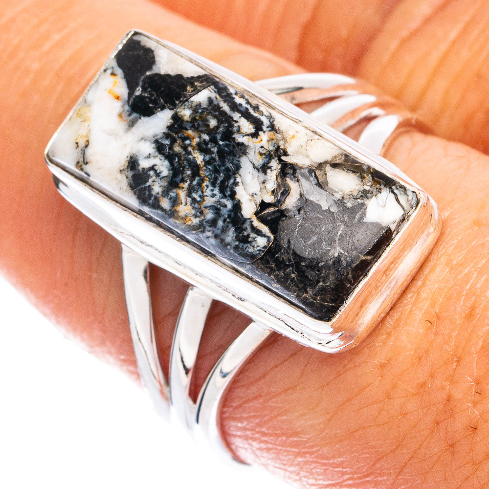 White Buffalo Turquoise Ring Size 8.75 (925 Sterling Silver) R8380